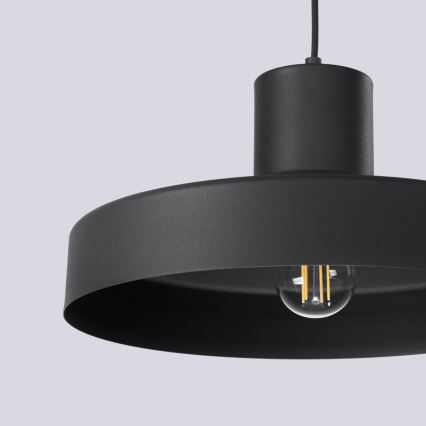 Hanglamp aan een koord BILO 1xE27/15W/230V diameter 35 cm zwart