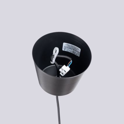 Hanglamp aan een koord BILO 1xE27/15W/230V diameter 35 cm zwart