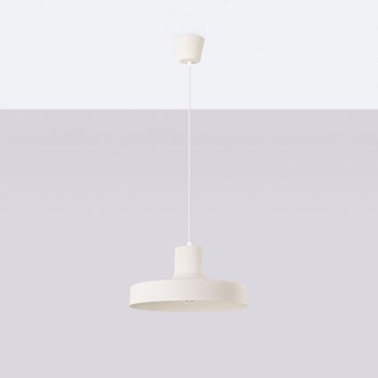 Hanglamp aan een koord BILO 1xE27/15W/230V diameter 35 cm crème