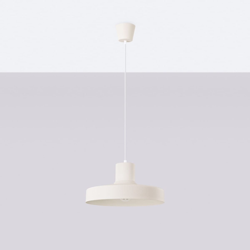 Hanglamp aan een koord BILO 1xE27/15W/230V diameter 35 cm crème