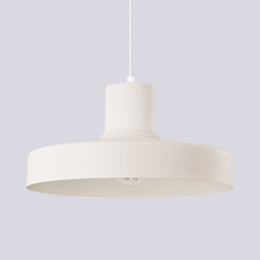 Hanglamp aan een koord BILO 1xE27/15W/230V diameter 35 cm crème
