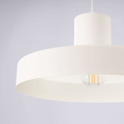 Hanglamp aan een koord BILO 1xE27/15W/230V diameter 35 cm crème