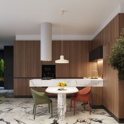 Suspension filaire BILO 1xE27/15W/230V d. 35 cm crème