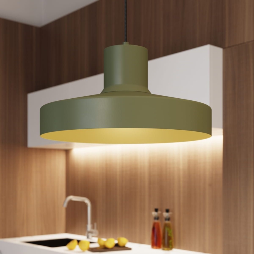 Hanglamp aan een koord BILO 1xE27/15W/230V diameter 35 cm groen