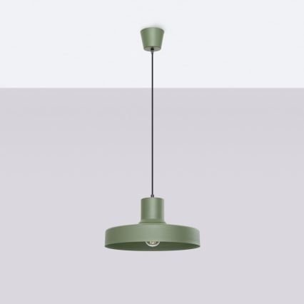 Hanglamp aan een koord BILO 1xE27/15W/230V diameter 35 cm groen