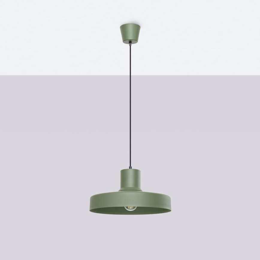 Hanglamp aan een koord BILO 1xE27/15W/230V diameter 35 cm groen