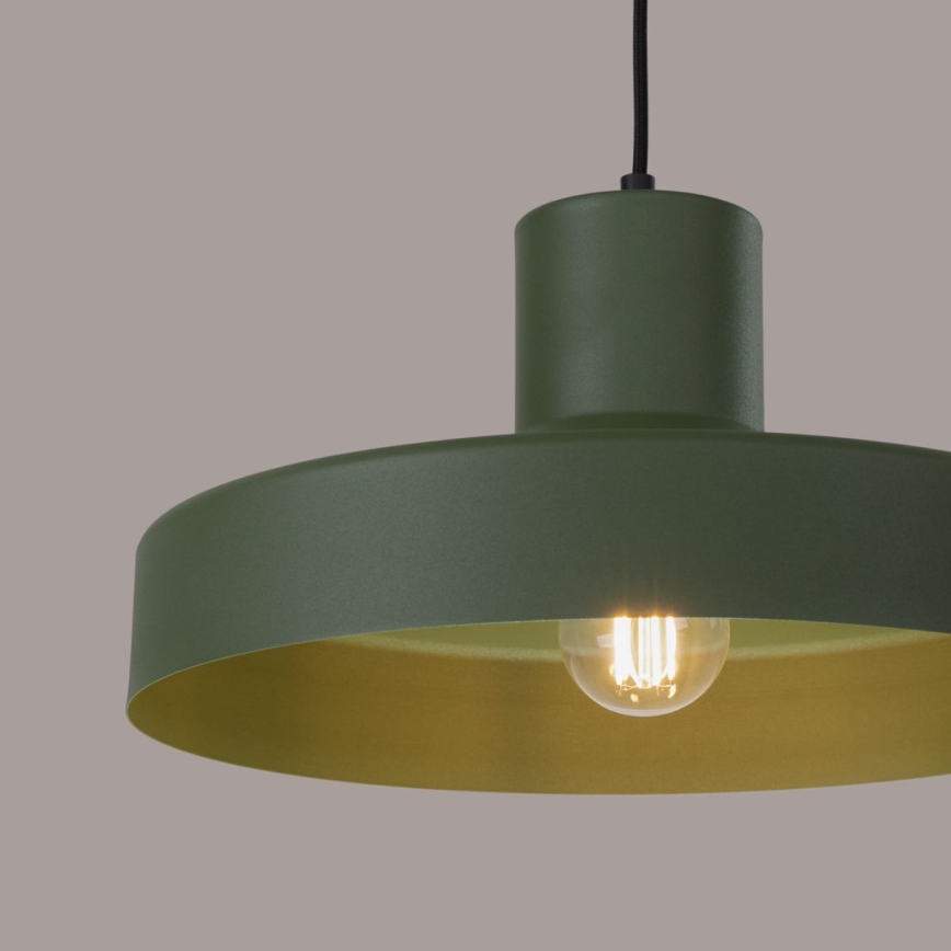 Hanglamp aan een koord BILO 1xE27/15W/230V diameter 35 cm groen