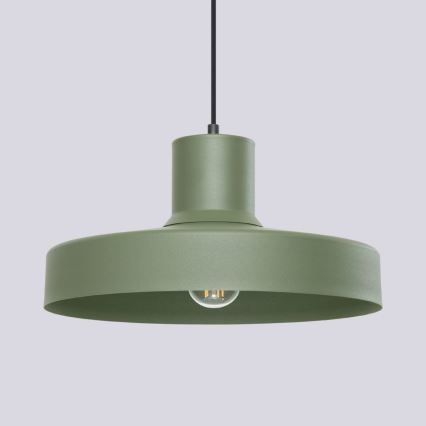 Hanglamp aan een koord BILO 1xE27/15W/230V diameter 35 cm groen