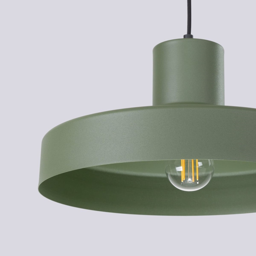 Hanglamp aan een koord BILO 1xE27/15W/230V diameter 35 cm groen