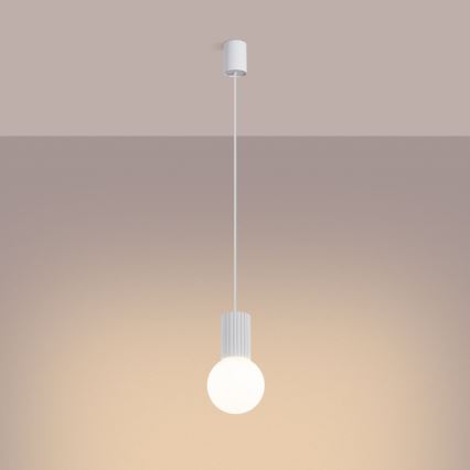Hanglamp aan een koord HALO 1xG9/8W/230V diameter 12 cm wit