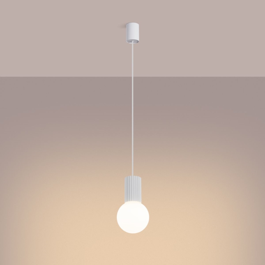 Hanglamp aan een koord HALO 1xG9/8W/230V diameter 12 cm wit
