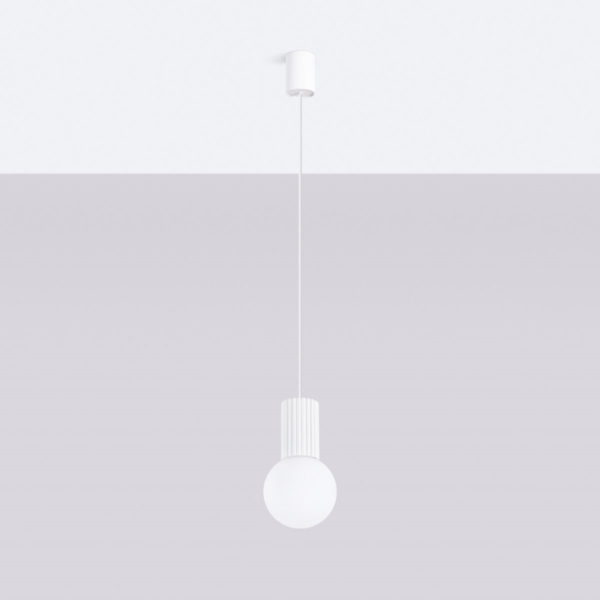 Hanglamp aan een koord HALO 1xG9/8W/230V diameter 12 cm wit