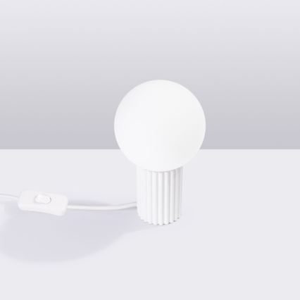 Tafellamp HALO 1xG9/8W/230V diameter 12 cm wit