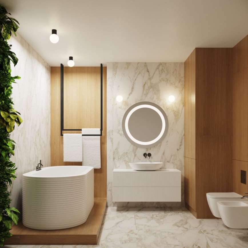 Applique murale salle de bain HALO 1xG9/8W/230V d. 12 cm IP44 noir