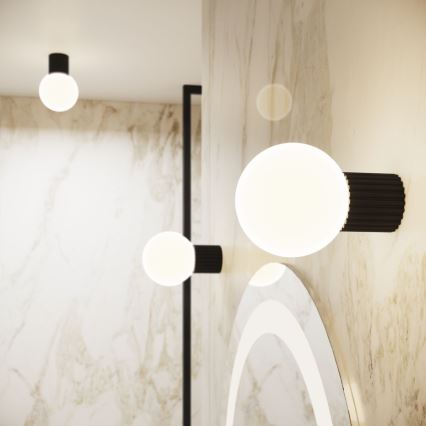 Applique murale salle de bain HALO 1xG9/8W/230V d. 12 cm IP44 noir