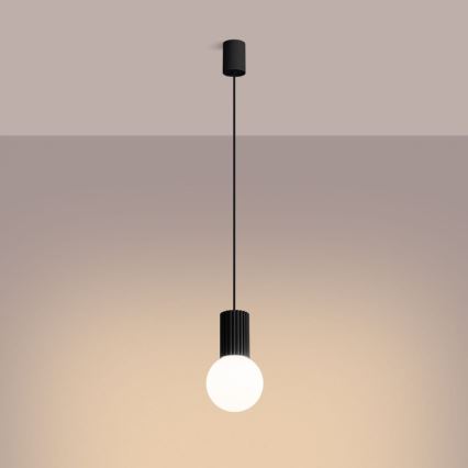 Hanglamp aan een koord HALO 1xG9/8W/230V diameter 12 cm zwart
