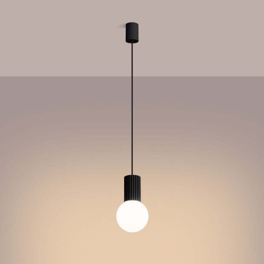 Hanglamp aan een koord HALO 1xG9/8W/230V diameter 12 cm zwart