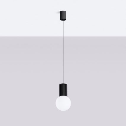 Hanglamp aan een koord HALO 1xG9/8W/230V diameter 12 cm zwart