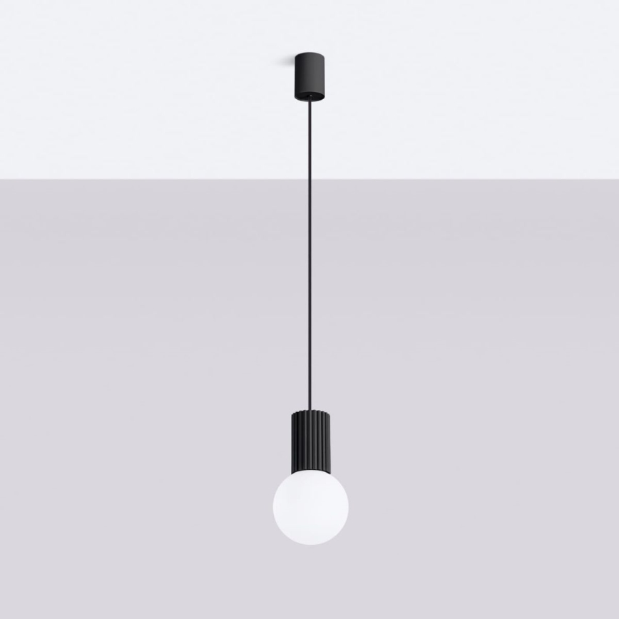 Hanglamp aan een koord HALO 1xG9/8W/230V diameter 12 cm zwart