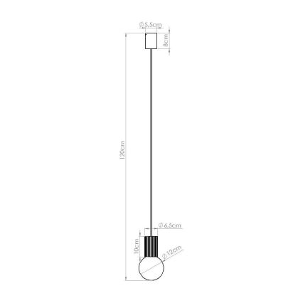 Suspension filaire HALO 1xG9/8W/230V d. 12 cm noir