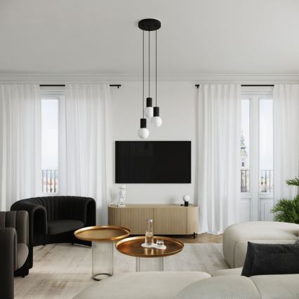 Hanglamp aan een koord HALO 3xG9/8W/230V diameter 25 cm zwart