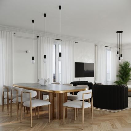 Hanglamp aan een koord HALO 3xG9/8W/230V diameter 25 cm zwart
