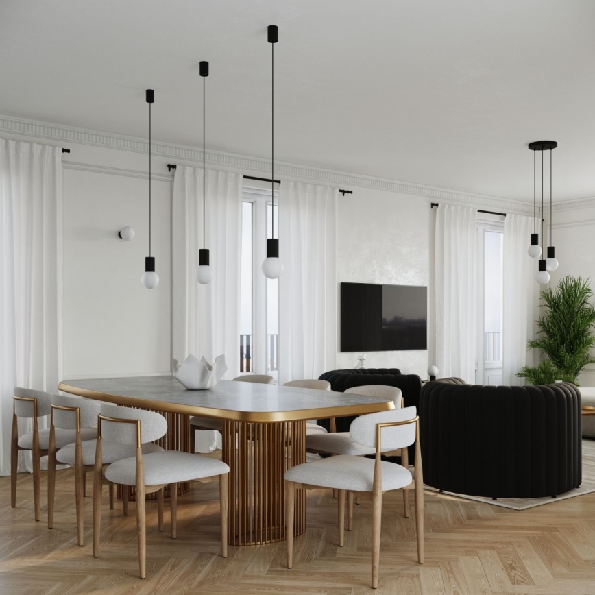 Hanglamp aan een koord HALO 3xG9/8W/230V diameter 25 cm zwart