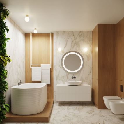 Applique murale salle de bain HALO 1xG9/8W/230V d. 12 cm IP44 crème
