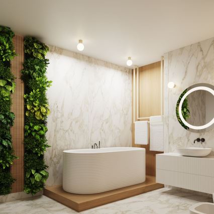 Applique murale salle de bain HALO 1xG9/8W/230V d. 12 cm IP44 crème