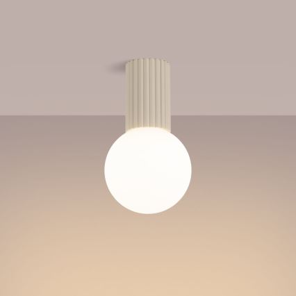 Badkamer plafondlamp HALO 1xG9/8W/230V diameter 12 cm IP44 crème