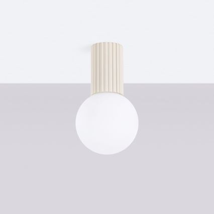 Badkamer plafondlamp HALO 1xG9/8W/230V diameter 12 cm IP44 crème