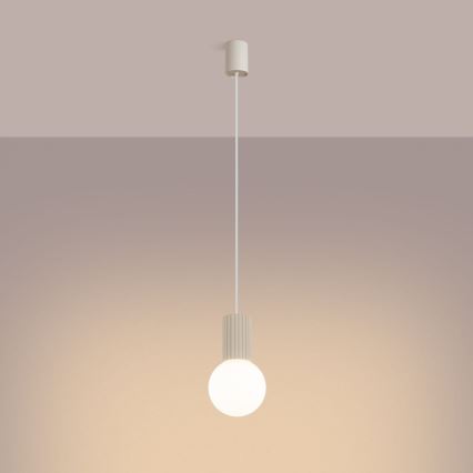 Hanglamp aan een koord HALO 1xG9/8W/230V diameter 12 cm crème