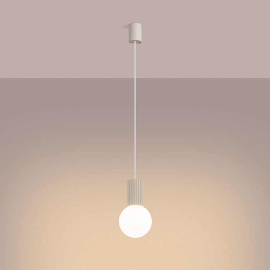 Hanglamp aan een koord HALO 1xG9/8W/230V diameter 12 cm crème