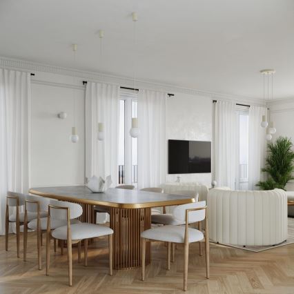 Hanglamp aan een koord HALO 1xG9/8W/230V diameter 12 cm crème