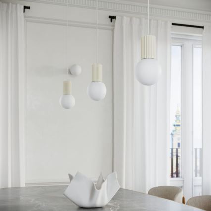Hanglamp aan een koord HALO 1xG9/8W/230V diameter 12 cm crème