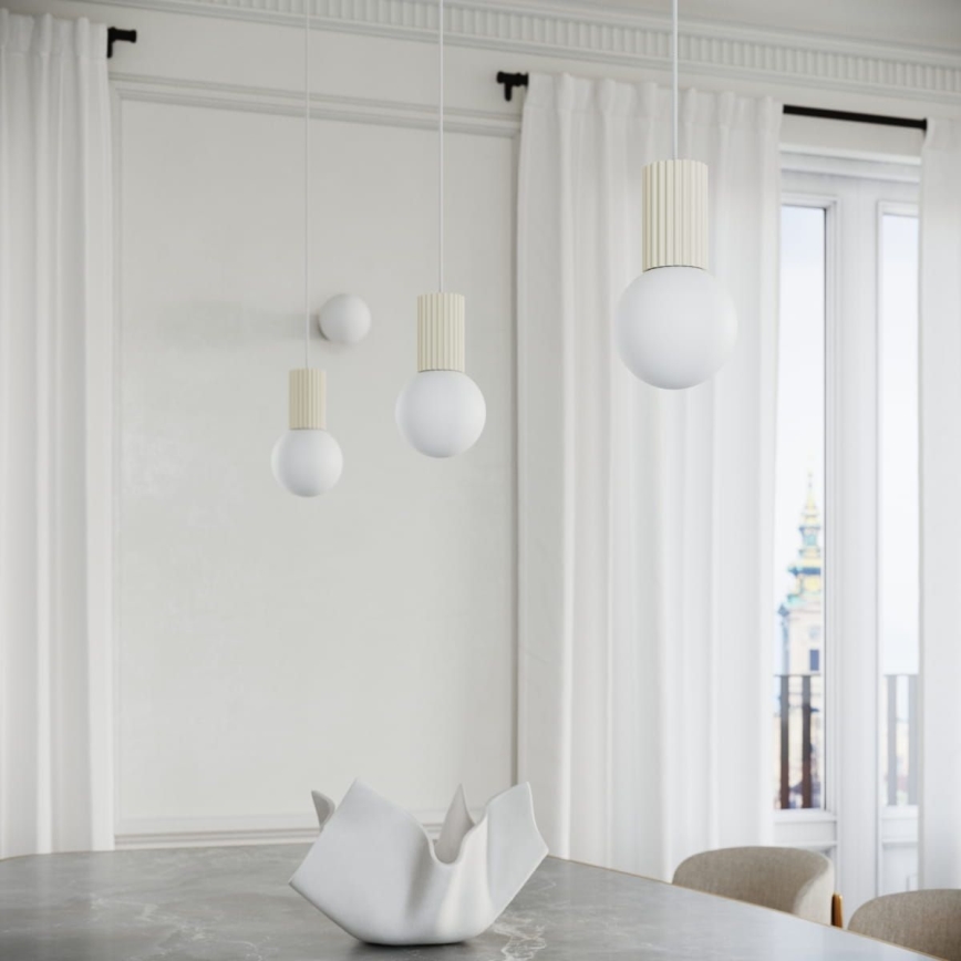 Hanglamp aan een koord HALO 1xG9/8W/230V diameter 12 cm crème