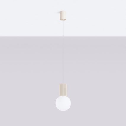 Hanglamp aan een koord HALO 1xG9/8W/230V diameter 12 cm crème