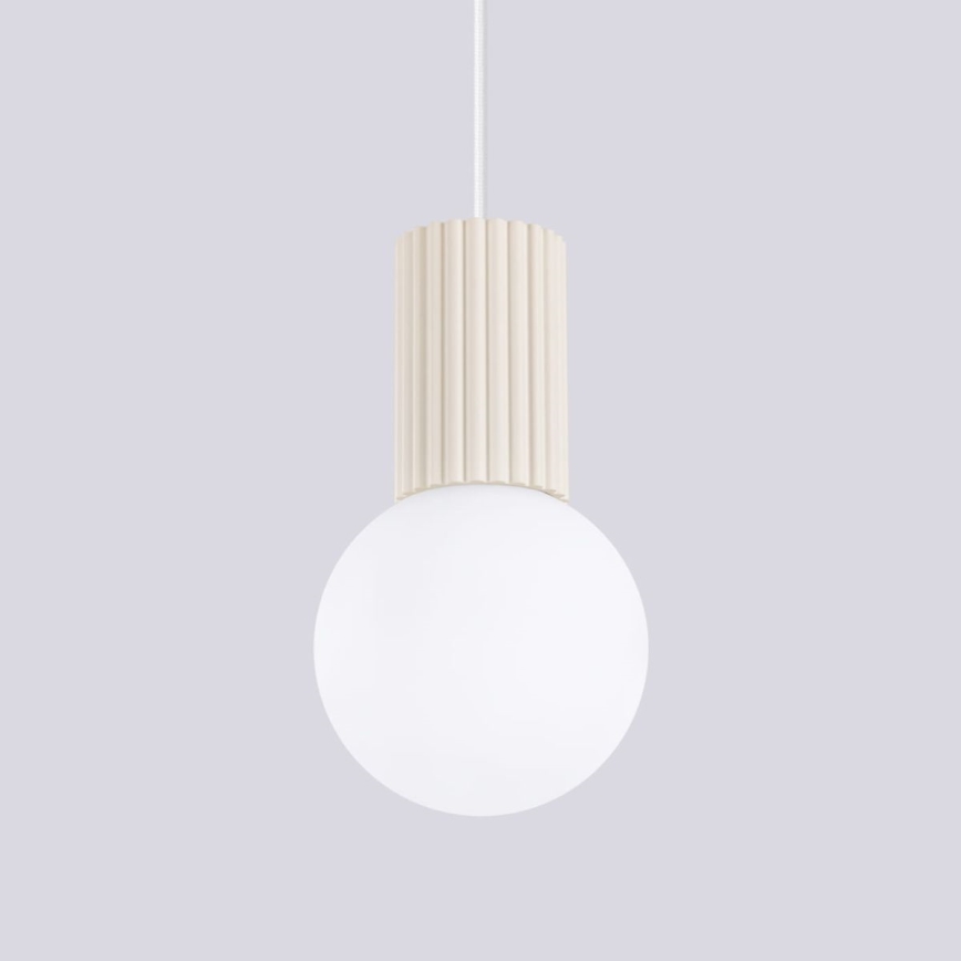 Hanglamp aan een koord HALO 1xG9/8W/230V diameter 12 cm crème