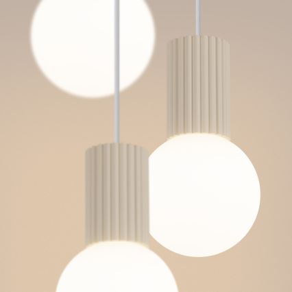 Suspension filaire HALO 3xG9/8W/230V d. 25 cm crème