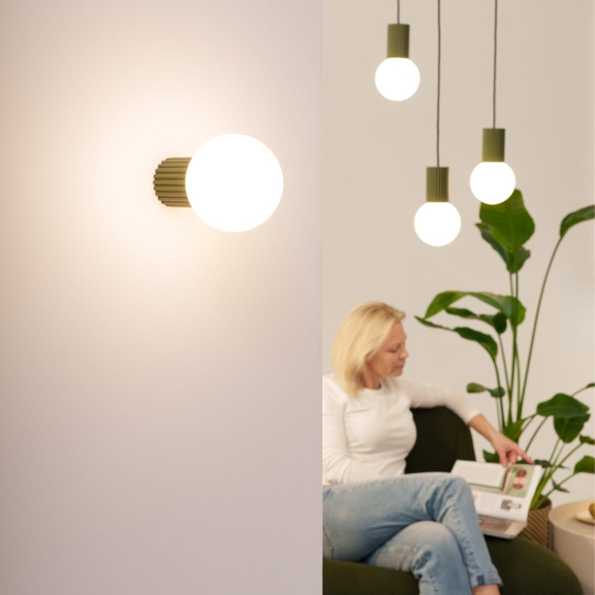 Badkamer wandlamp HALO 1xG9/8W/230V diameter 12 cm IP44 groen