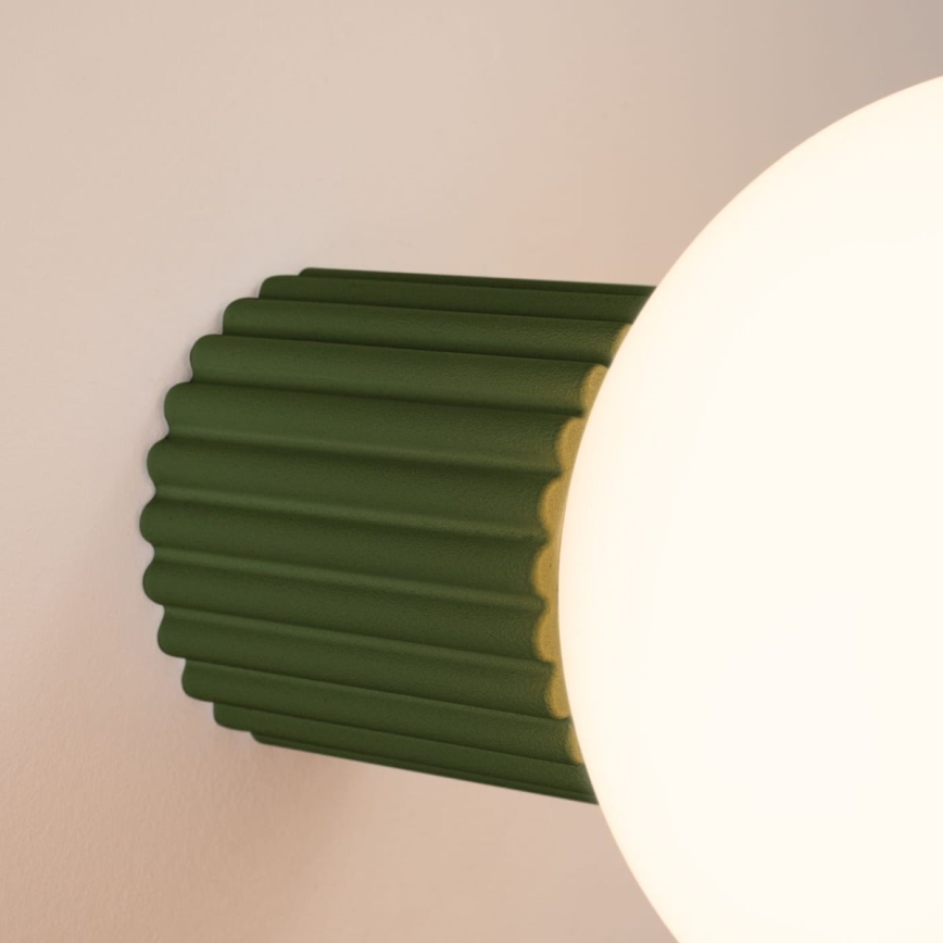 Badkamer wandlamp HALO 1xG9/8W/230V diameter 12 cm IP44 groen