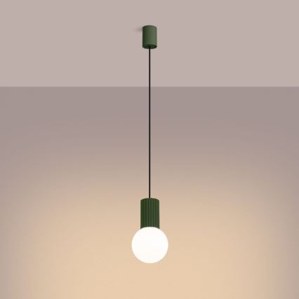 Hanglamp aan een koord HALO 1xG9/8W/230V diameter 12 cm groen
