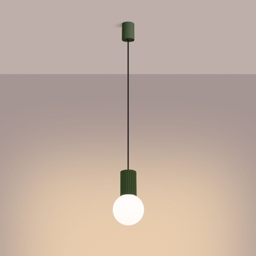 Hanglamp aan een koord HALO 1xG9/8W/230V diameter 12 cm groen