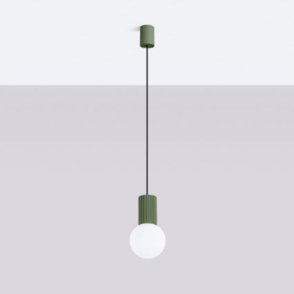 Hanglamp aan een koord HALO 1xG9/8W/230V diameter 12 cm groen