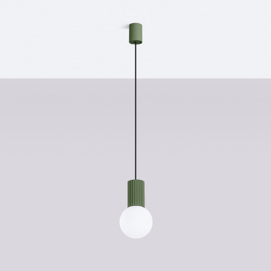 Hanglamp aan een koord HALO 1xG9/8W/230V diameter 12 cm groen