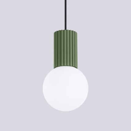 Hanglamp aan een koord HALO 1xG9/8W/230V diameter 12 cm groen