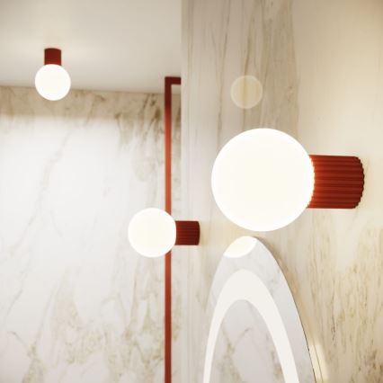 Badkamer wandlamp HALO 1xG9/8W/230V diameter 12 cm IP44 oranje