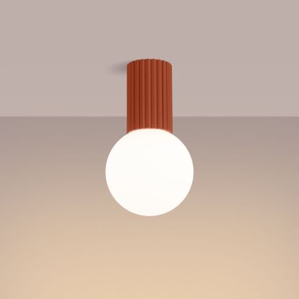 Badkamer plafondlamp HALO 1xG9/8W/230V diameter 12 cm IP44 oranje