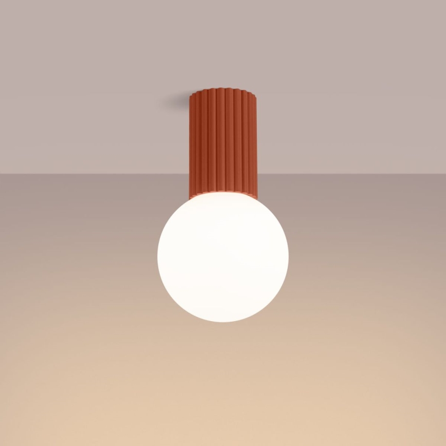 Badkamer plafondlamp HALO 1xG9/8W/230V diameter 12 cm IP44 oranje