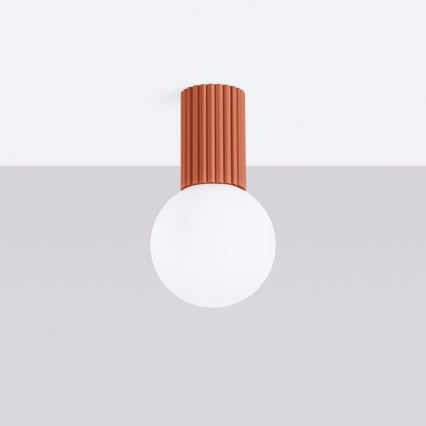 Badkamer plafondlamp HALO 1xG9/8W/230V diameter 12 cm IP44 oranje